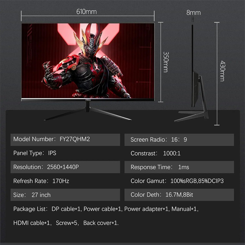 Fuumlr-Black-Myth-WuKong-FYHXele-FY27QHM2-27-Zoll-Gaming-Monitor-PC-Bildschirm-170Hz-2K-Gaming-Anzei-2020444-6